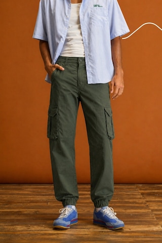 Tarz Cool Erkek Slim Fit Körüklü Jogger Paçası Lastikli Pantolon Haki