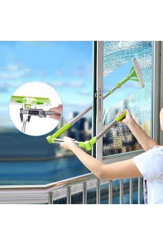 Trendooze Yüksek Yıkama Yeni Windows Toz Temizleyici Temizleme Teleskopik Sünger Paspas Katlı Fırçası Fırça Çoklu Cam İx Yeşil