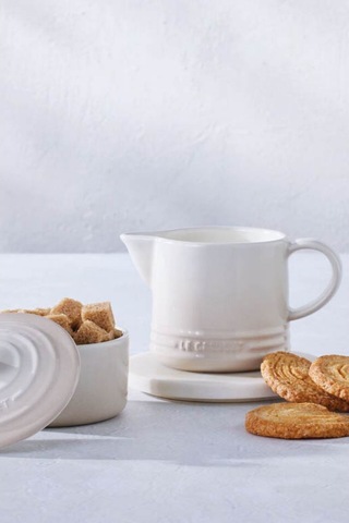 Le Creuset Seramik Sütlük Ve Şekerlik Seti Cezveler Krem 2