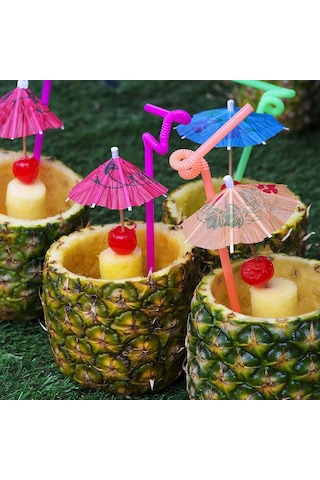 Vıp 12 Pcs Cocktaıl Umbrella 12 Adet Kokteyl Şemsiyesi Renkli Kokteyl Şemsiyesi Kokteyl Aksesuarları