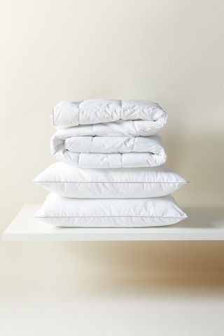 Ocean Home Textile Pamuklu Saten Biyeli Mikrojel Çift Kişilik Yastık Yorgan Seti 1 Adet 195 X 215 / 2 Adet 50 X 70 Cm Beyaz