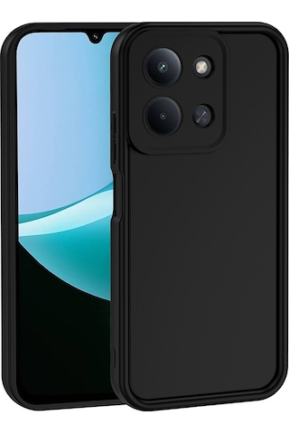 Redmi 15c Kılıf Kamera Korumalı Zore Ananas Kapak - Siyah Siyah