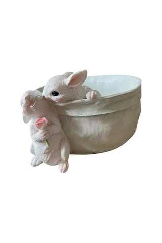 Pazly Tavşan Suntek Stil-b Saksı Heykeli Dekoratif Çiçek Bitki Gp