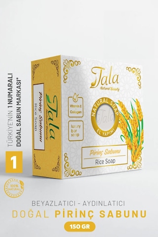Tala Doğal Cilt Beyazlatıcı Aydınlatıcı Pirinç Sabunu 150 G