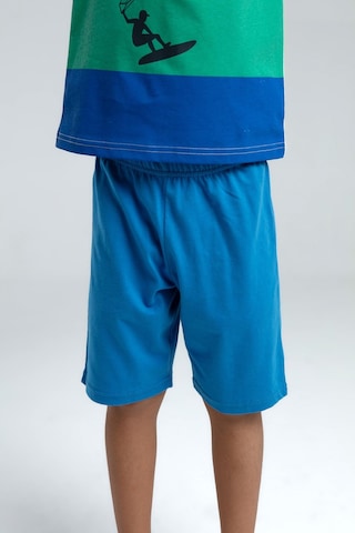 Rolypoly Roly Poly Renkli Erkek Çocuk Kısa Kol Bermuda Şortlu Pijama Takım Yeşil