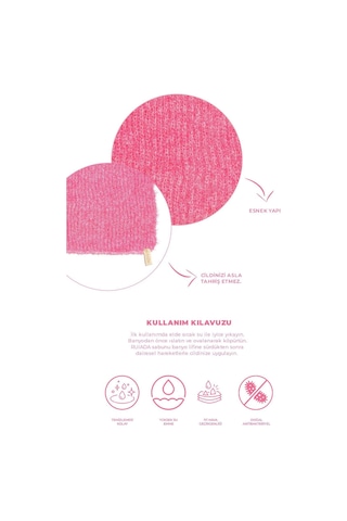 Extra Esnek Pembe Banyo Lifi Tüm Cilt Tiplerine Uygun Duş Lifi - Unisex 30x40 Cm