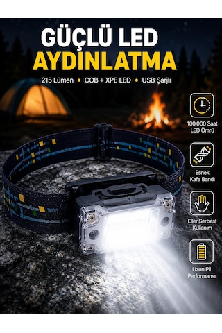 Taşınabilir Şarjlı Led Fener Xpe95lm Cob120lm Manyetik Gövde Yeni Nesil Diğer