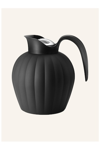 Georg Jensen Bernadotte Vakumlu Şişe, 800 Ml, Paslanmaz Çelik, Kaburgalı Tasarım Termoslar Siyah