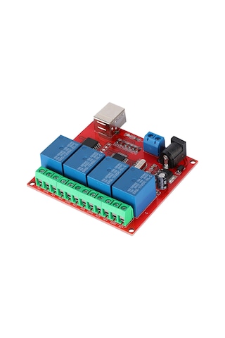 Vkemall 12v 4 Yollu Usb Kontrollü Röle Modülü - Stabil Bağlantı, İki Yollu Giriş, Askeri Seviye Pcb