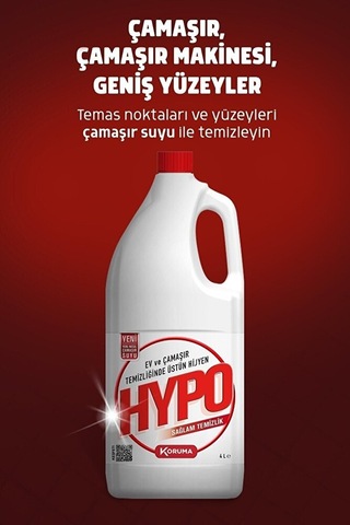 Hyper Hypo Çamaşır Suyu 4000 Ml - 4 Lü Paket Diğer