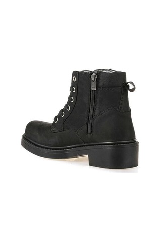 Scooter M5121 Fermuarlı Deri Günlük Genç Erkek Postal Bot Siyah Nubuk