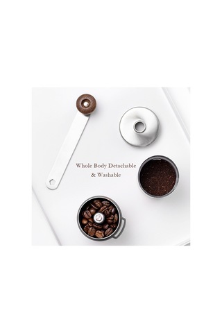 Leezsing Manuel El Kahve Öğütücü Değirmen Ayarlanabilir Öğütme Paslanmaz Çelik Ahşap Tutucu Yıkanabilir Ev Ve Kamp Kullanımı İçin