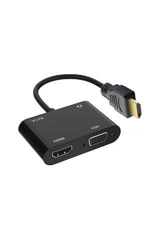 Hdmı To Hdmı+vga+audio 5v1a Power Beslemeli Çevirici