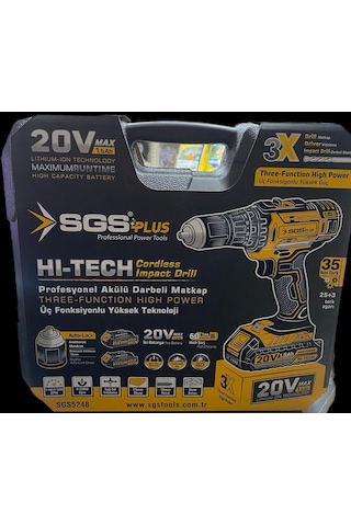 Sgs 5248 Akülü Vidalama Seti Darbeli 20 Volt 2 1.5ah Sgs 5248 Akülü Vidalama Seti Darbeli 20 Volt 2 1.5ah