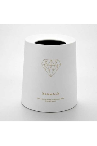 Tongxida 8l Yuvarlak Çift Katmanlı Açık Çöp Kutusu Altın Elmas Oturma Odası Yatak Odası Ofis Diğer