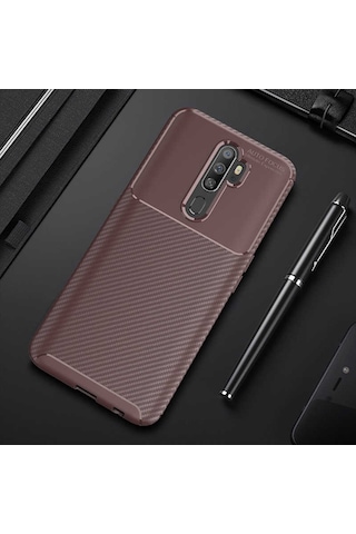 Oppo A5 2020 Kilif Karbon Silikon Case 392449594