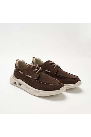 Sneaker Erkek Og-2410 John May 034-132 T-etiket90 Kahve Nubuk-bej Dana Süet Kahverengi