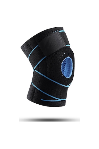 Wezone Neopren Ve Silikon Malzemeli Soğutucu Spor Dizlik - Koşu, Basketbol, Bisiklet İçin Mavi Mavi