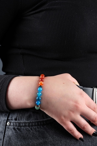 Ssilhoutte Doğaltaş Sertifikalı Yengeç Burcu Kadın Erkek Doğal Taş Bileklik 8mm Hediye Bileklik Çok Renkli