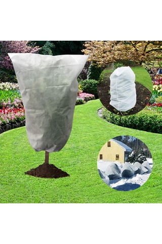 Bitkiler İçin Don Ve Soğuk Koruma Brandası, Fidanlık Ağaç Çantası İçin Dokumasız Bahçe Brandası, Beyaz 60x80cm