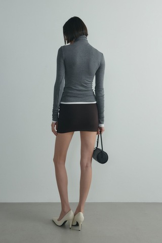 Suud Collection Kahverengi Faye Mini Etek Kahve