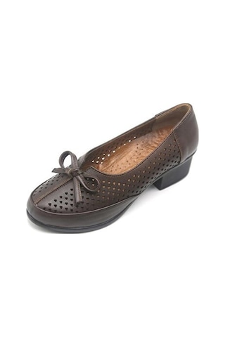 Castle Black 24556 Kadn Deri Comfort Ayakkabı Kahve Kahverengi
