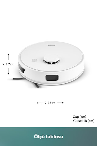 Homend Alex 10 Moplu Ve Haritalamalı 10 Kpa Akıllı Robot Süpürge Beyaz