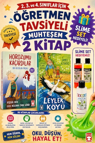 Timaş 2,3. Ve 4.sınıflar İçin Horozumu Kaçırdılar-leylek Köyü Slime Set Hediyeli