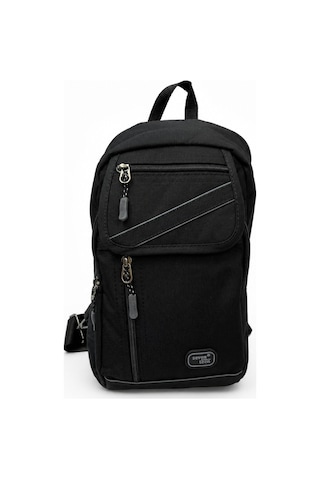 Sanmorris Seventeen Unisex Büyük Boy Hafif Ve Dayanıklı Çapraz Askılı Body Bag Siyah-gri