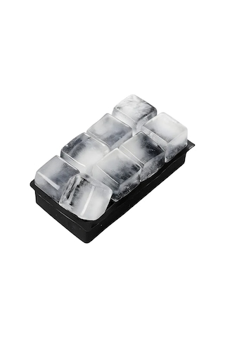 Fosenze 8 Bölmeli Silikon Buz Küpü Kalıbı - Siyah Islak Yemek Hazırlama Gereci Siyah