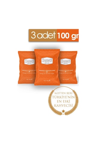 Tahmis Kahvesi Portakal Çikolata Aromalı Türk Kahvesi 3 x 100 G