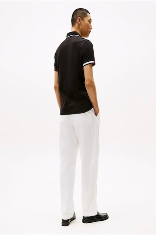 Tommy Hilfiger Flag Cuff Slım Fıt Polo Siyah