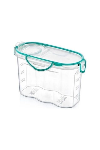 Kilitli Kapaklı Contalı Hava,su Sıvı Geçirmez 1,2 Litre Erzak Saklama Kabı-sa580 Şeffaf