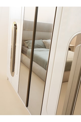 Atlas Mdf 6 Kapılı Dolap Aytaşı - Beyaz