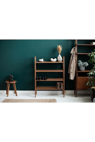 Woodesk Faro, Ahşap, Ayakkabılık Ve Raf Sistemi, Ceviz Renk Ceviz