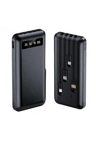 20.000 Mah Dijital Ekranlı Powerbank Yüksek Performanslı 4 Çıkışlı Dahili Kablolu Taşınabilir Batarya Diğer
