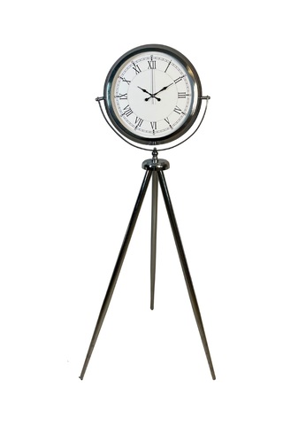 Büro Ev Ofis Dekoru İçin 150x45cm Krom Metal Asalet Tripod Ayaklı Saat Diğer