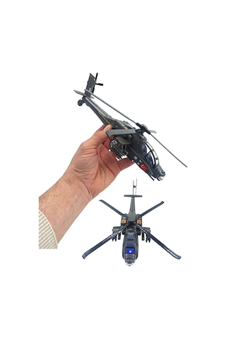 Gökyüzünün Hakimi: Metal Türk Atak Helikopteri Oyuncağı Sesli Işıklı Eni:25cm.