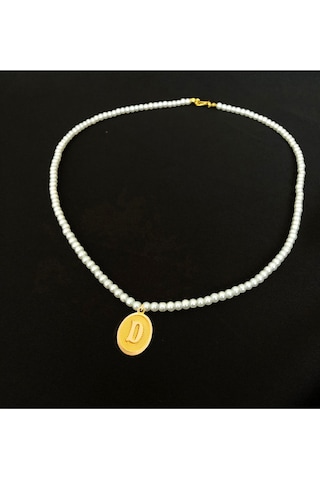 Nezihhan 14 Ayar 0.45 Gram D Harfli İncili Kolye