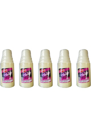 Roll-up Party Dreams Parti Davet Piknik Renkli Plastik Sert Mika Bardak - Sarı - 25'li 5 Paket Sarı