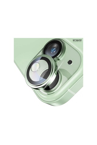 Apple Uyumlu iPhone 15 Plus Yeşil Kamera Lens Koruyucu Kolay Uygulama Aparatlı