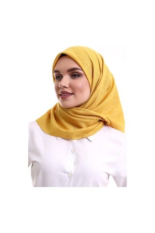 Kofra Desenli Baş Örtü - Sarı