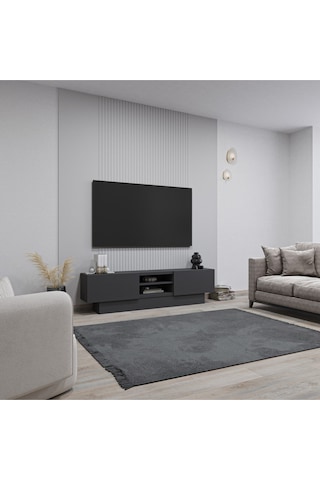 Liva Tv Sehpası Bazalı -160 Cm - Antrasit Antrasit
