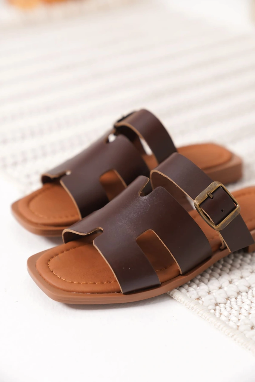 Kocadal Kocadal Garcia Acı Kahve Hakiki Deri Terlik Muhtelif