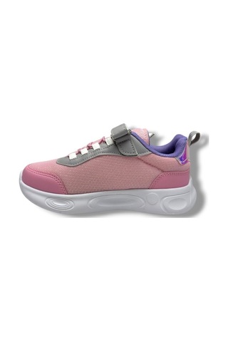 Deep Kids 025-26 Anorak Kalp Desenli Anatomik Cırtlı Kız Çocuk Sneaker Pembe Gri Pembe