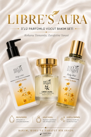 Aura Serisi Losyon - Parfüm - Body Mist 3lü Set