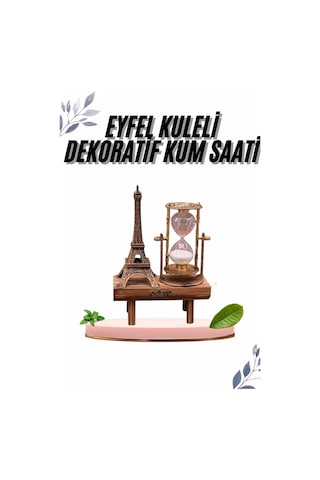 Paris Eyfel Kulesi Hediyelik Eyfel Retro Kum Saati Dekoratif Eşya