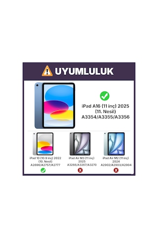 İpad 11. Nesil A16 Ve 10. Nesil 10.9" Uyumlu Kılıf A3355 A2696 Ultra İnce Standlı Kapak Smoke Purple Kapaklı Kılıf