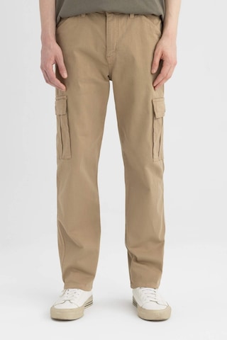 DeFacto Gabardin Pantolon Kargo Cepli Düz Paça B6366AX24SPBG220 Bej