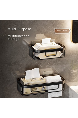 Yunboo Banyo Tuvalet Kağıdı Rafı - Delme Yok Kurulum, Alüminyum Konstruksiyon, Uzun Ömürlü, Kompakt Tasarım, Çok Amaçlı Depolama Diğer